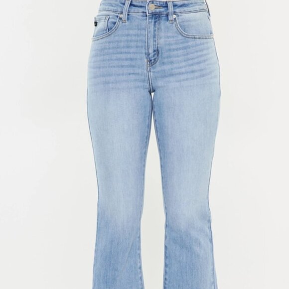 KanCan High Rise Crop Bootcut Denim Pants-KC9354M - Picture 3 of 4